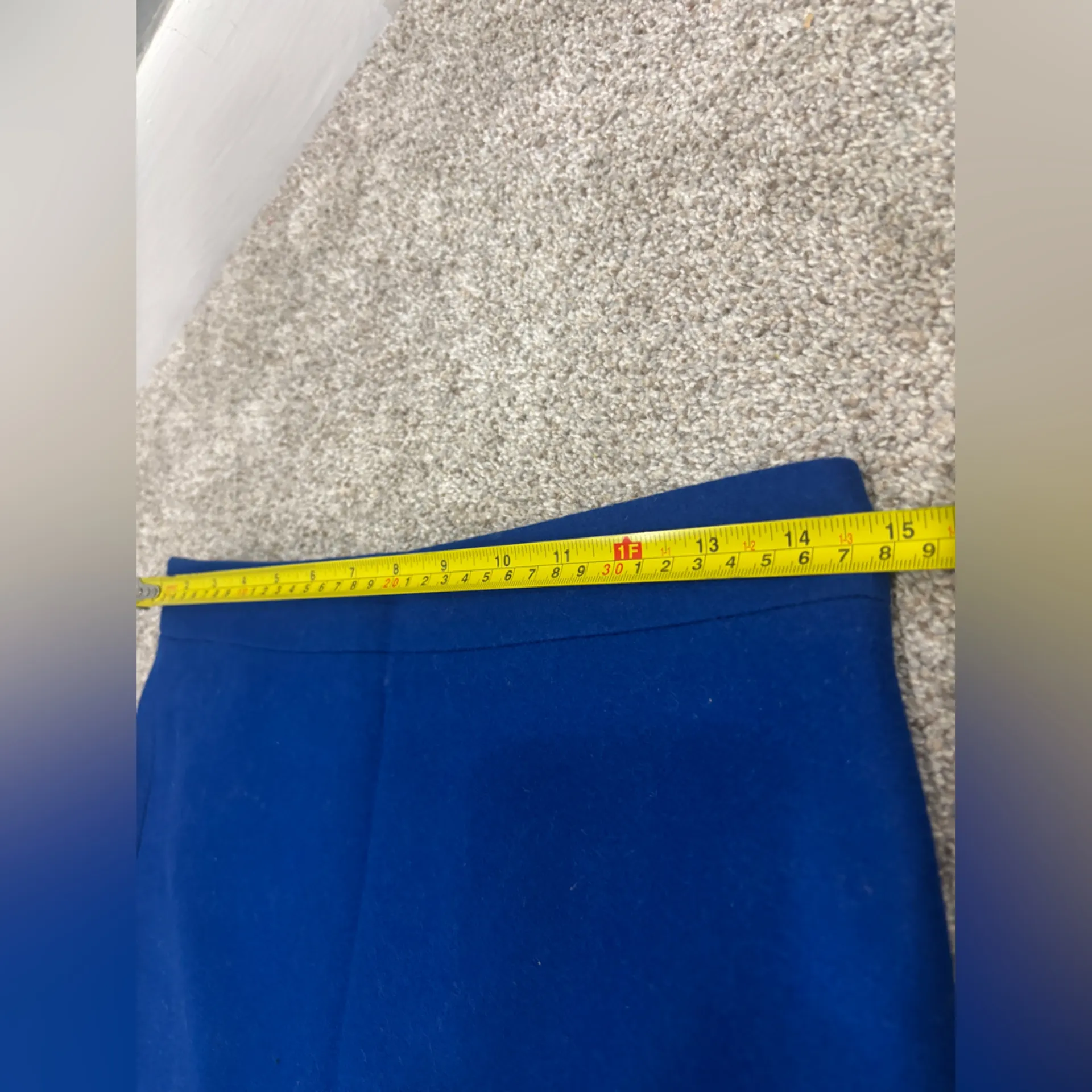 J. Crew Factory The Pencil Skirt Womens Size 2 Blue Double Serge Wool Blend - Image 7