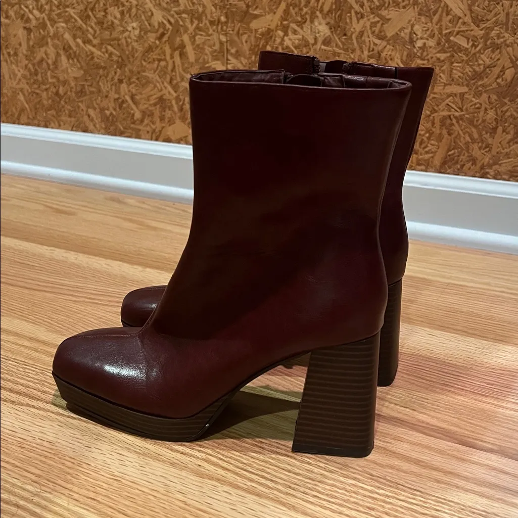 Matisse Duke Square Toe Platform Zippered Boots Size 7 - Image 5