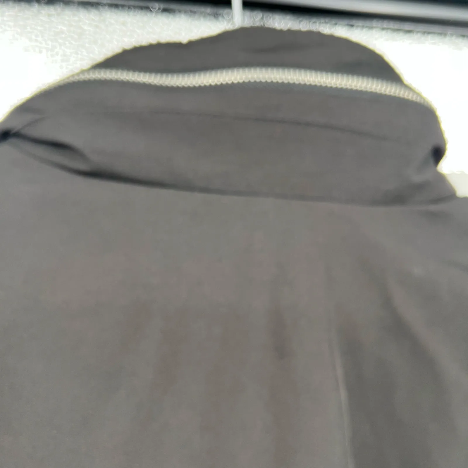 Michael Michael Kors black asymmetrical front zip packable hood black coat sz XL - Image 11