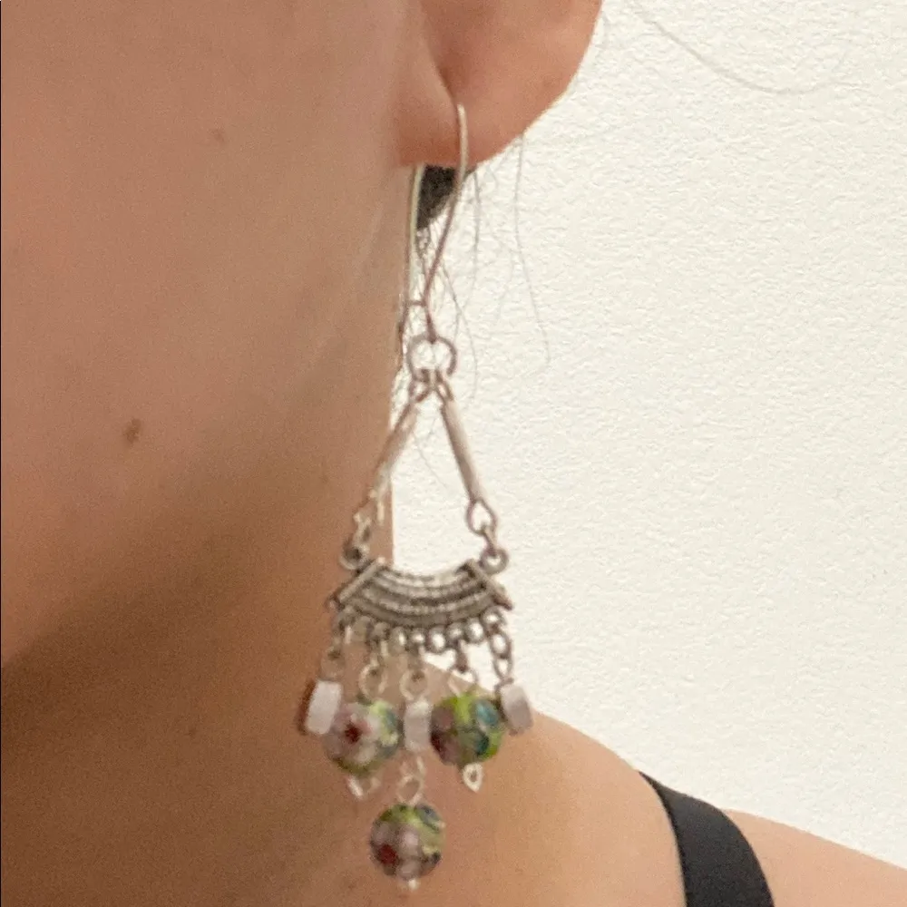 Cloisonné Chandelier Earrings - Image 5