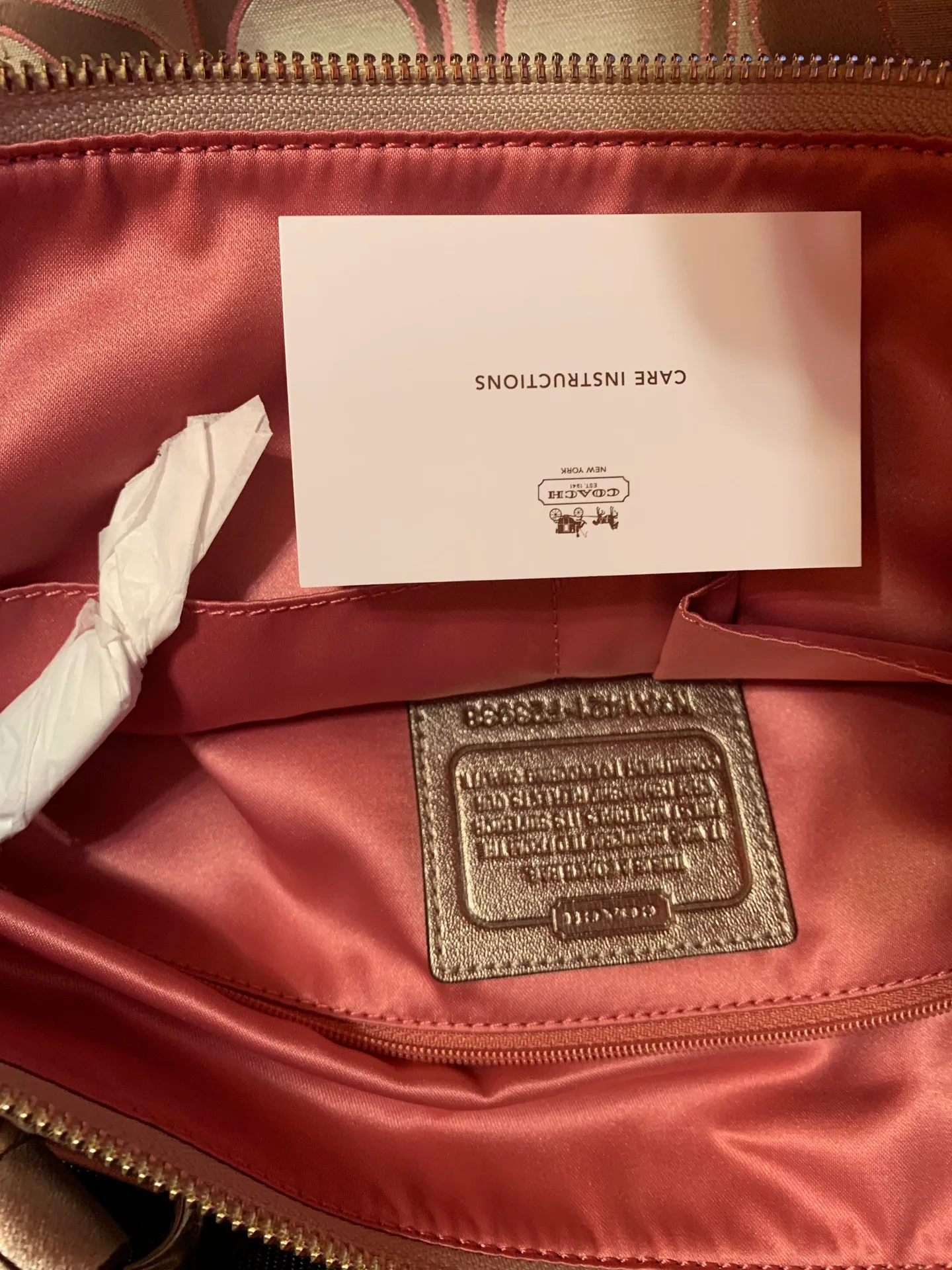 Beige & Pink Cloth Purse - Image 5