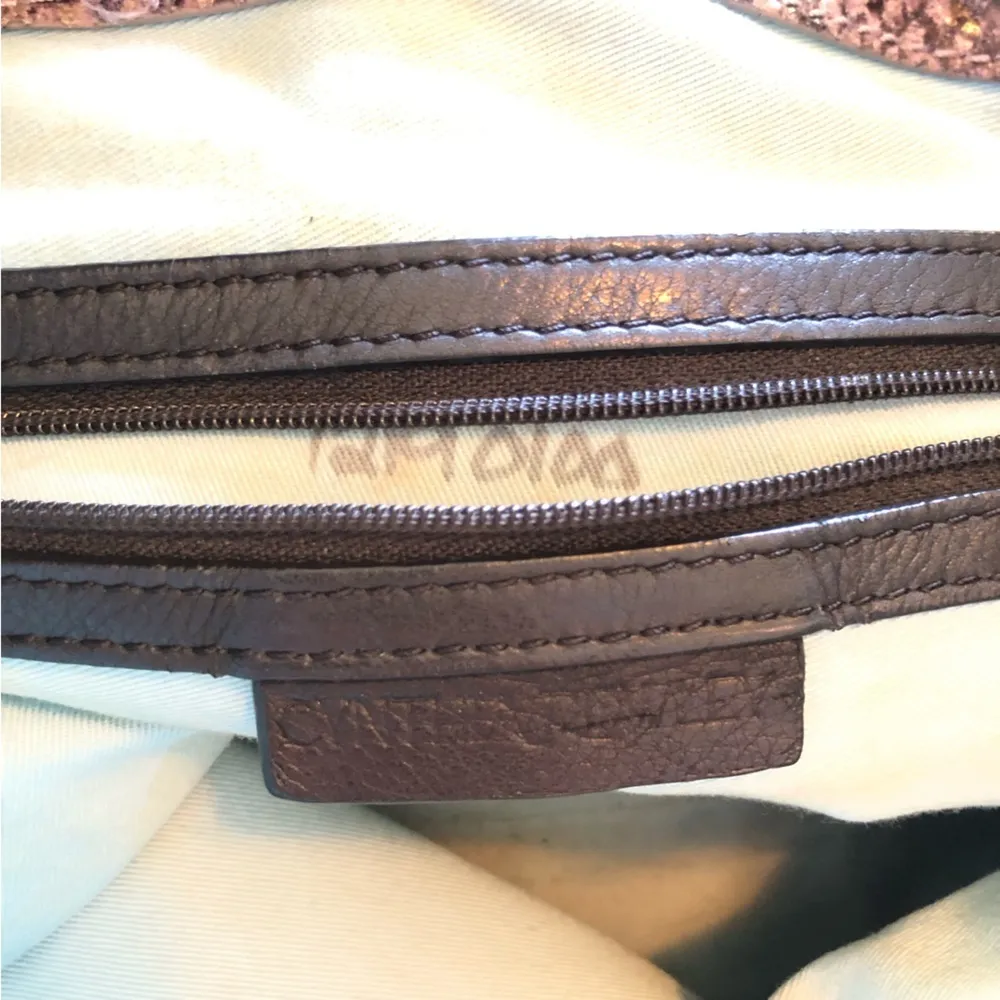 Cynthia Rowley Python Pattern Leather Tote OS - Image 10