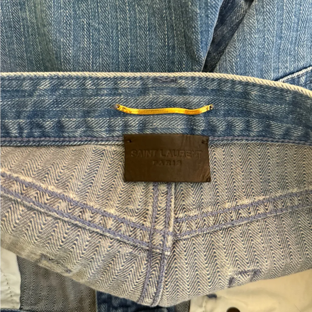 Saint Laurent ombré-effect denim shorts - Image 5