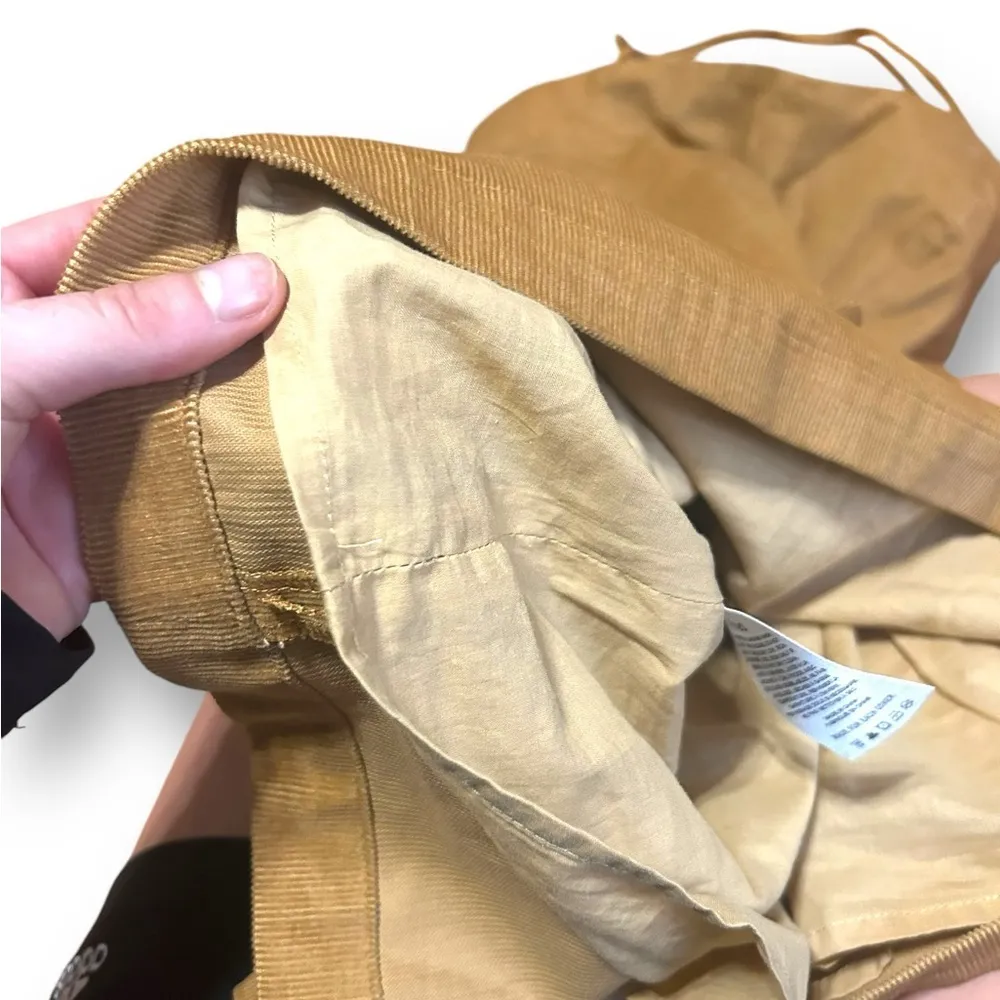 Aritzia Wilfred ISABELLE corduroy dress overall Golden Amber Size 00 XXS Mini - Image 8