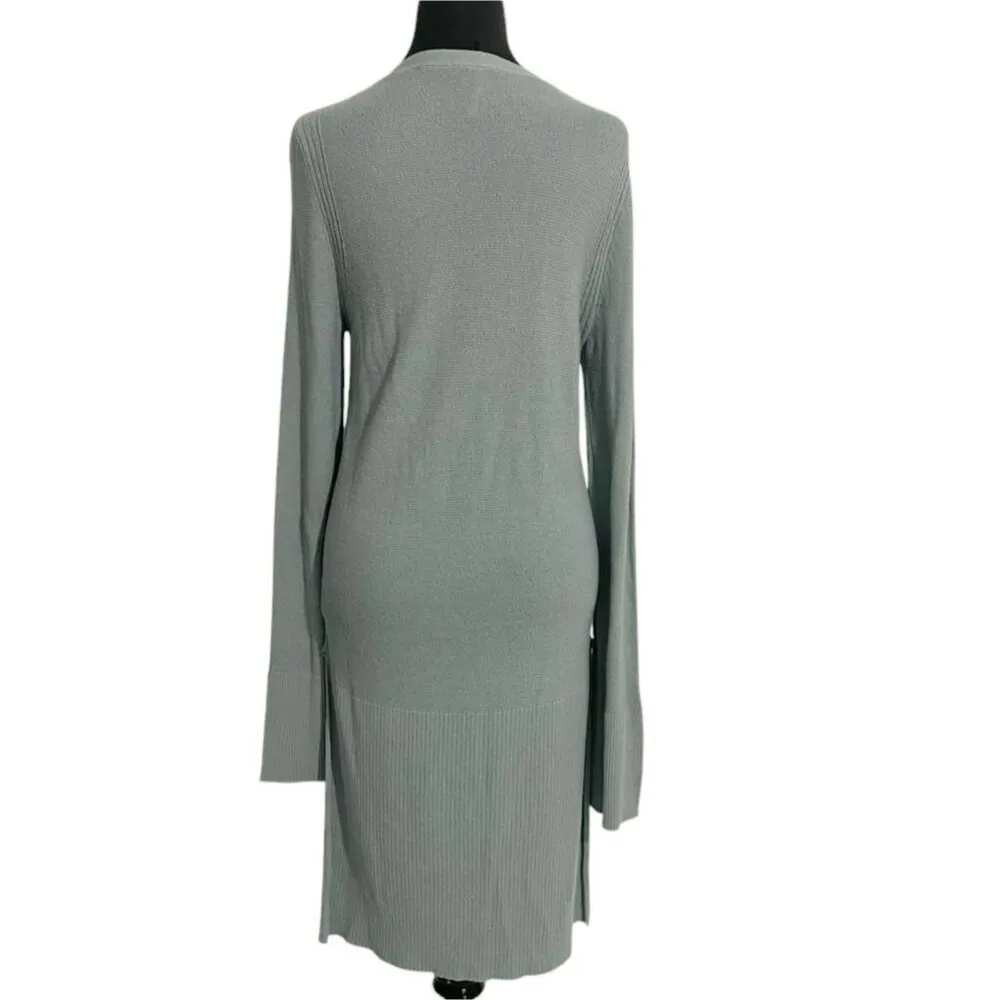 Free People Size Medium  Top Blouse Dress Long Sleeve Bell Sleeve Criss Cross - Image 6