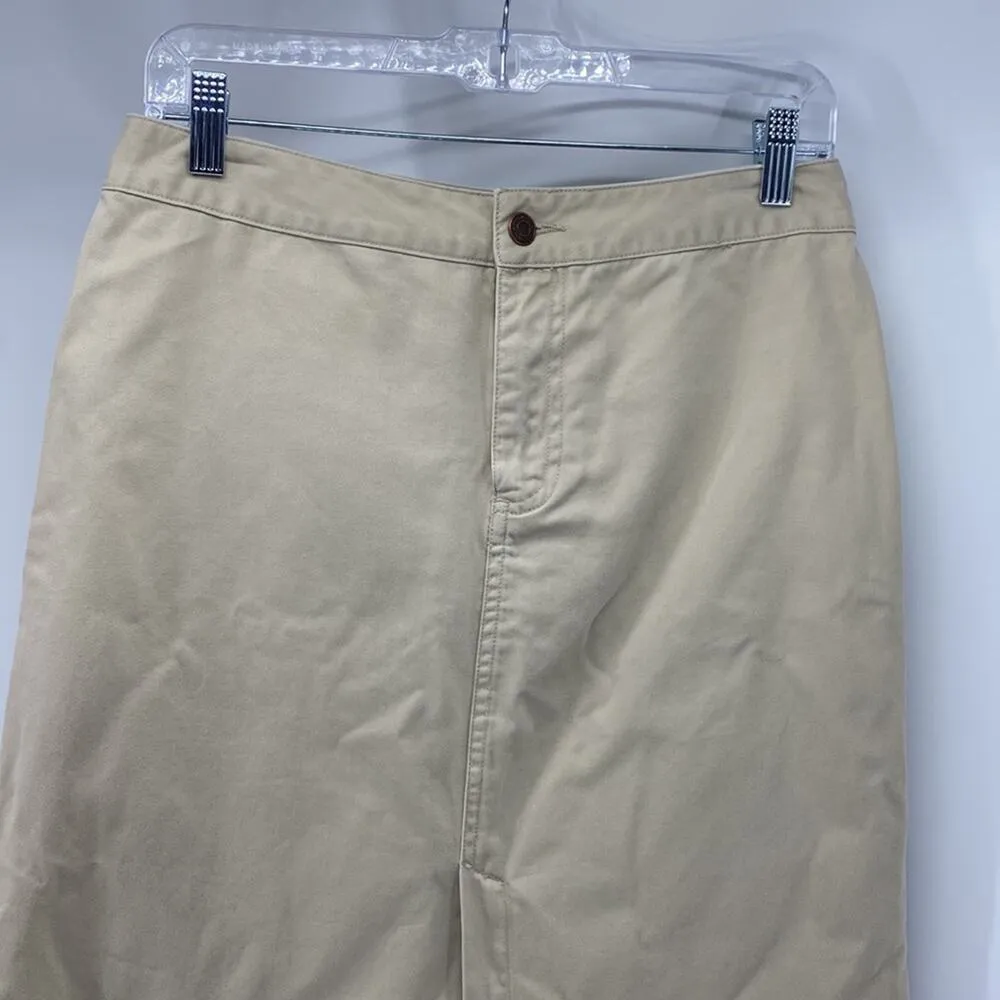 Vintage old navy 90s maxi skirt cotton khaki minimalist modest back to school - Image 2