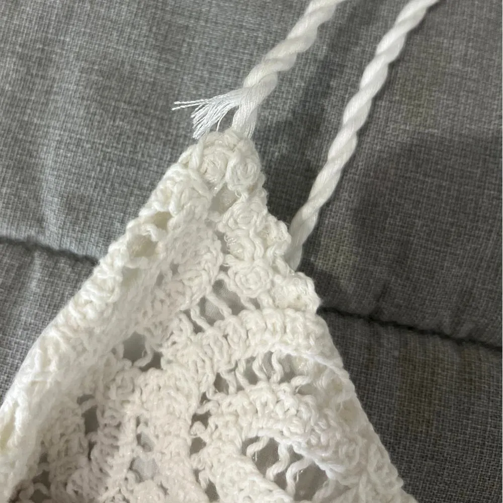 HOUSE OF HARLOW 1960 x REVOLVE Luisia Maxi Crochet Dress Sz XS White - Image 6