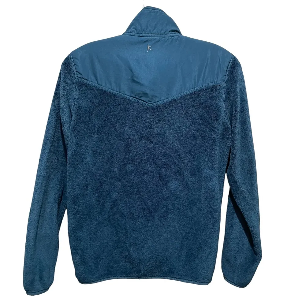 Danskin Now Fleece Full Zip Up Top Teal Blue Women’s Size Small - Image 5