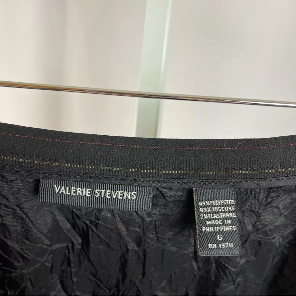 Valerie Stevens Size 6 Stripe Ruffle Pleat Retro Pencil Skirt Office Formal - Image 6