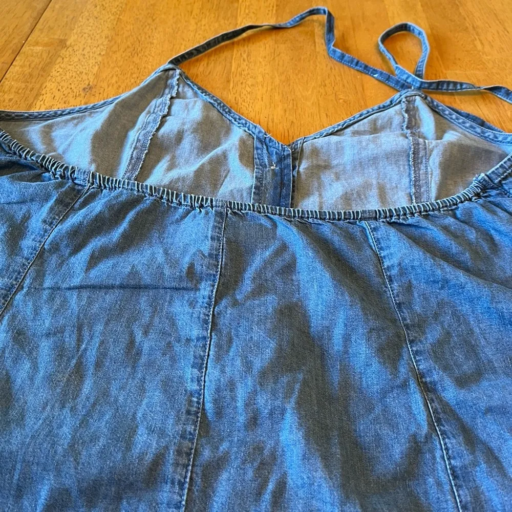 ASOS denim halter mini dress, size UK 18 (US14). - Image 6