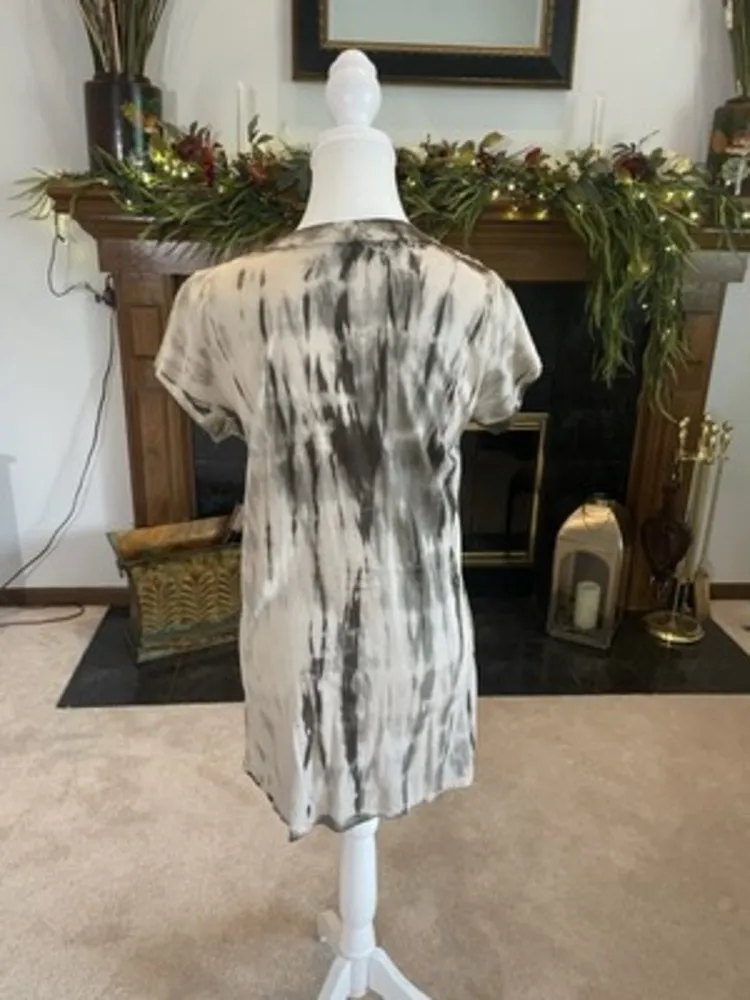 VTG 90s Y2k‎ Fairy Grunge Beads Tie Dye Brown Cream Size Medium - Image 7