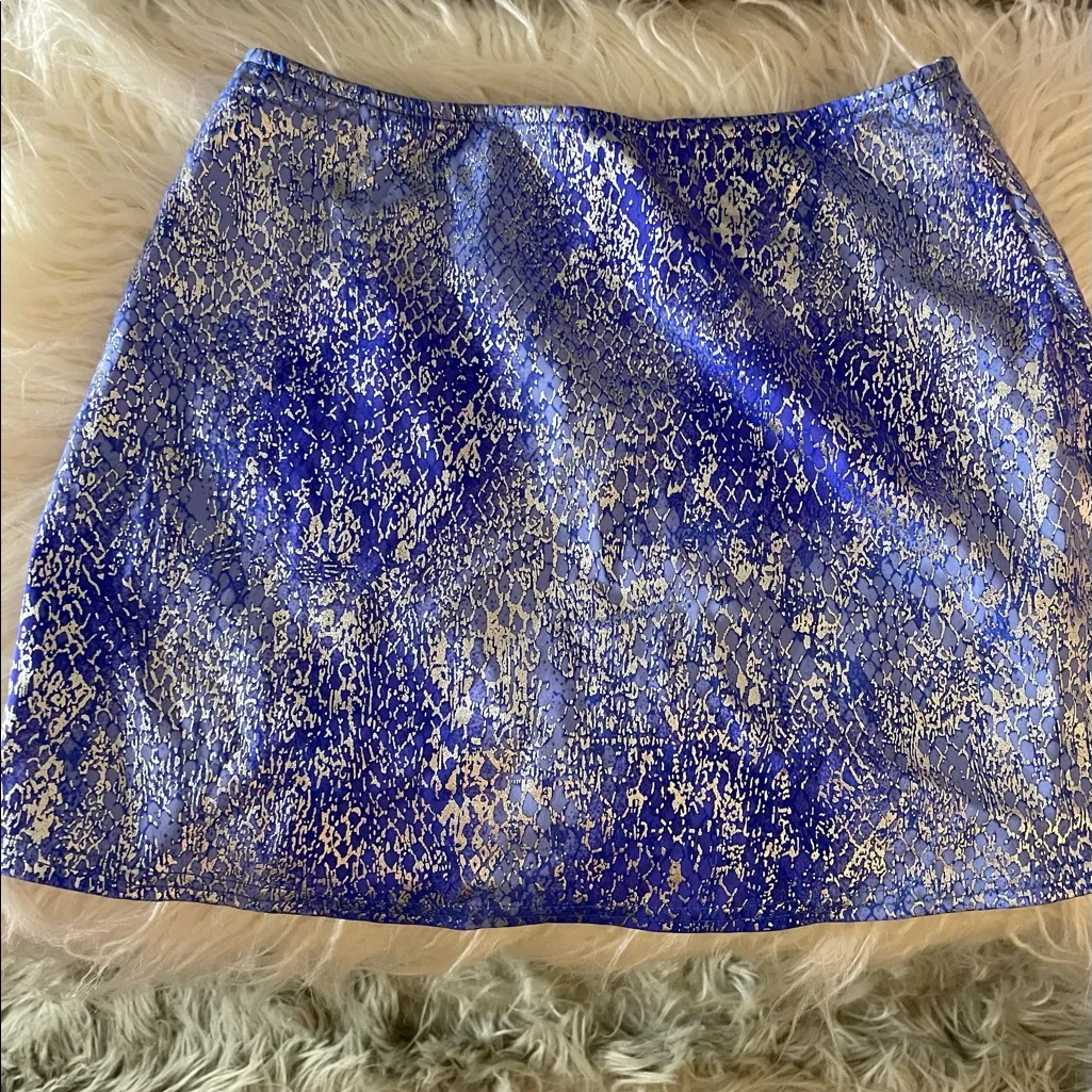 VENUS METALLIC SILVER & BLUE SWIM COVER-UP - Image 8