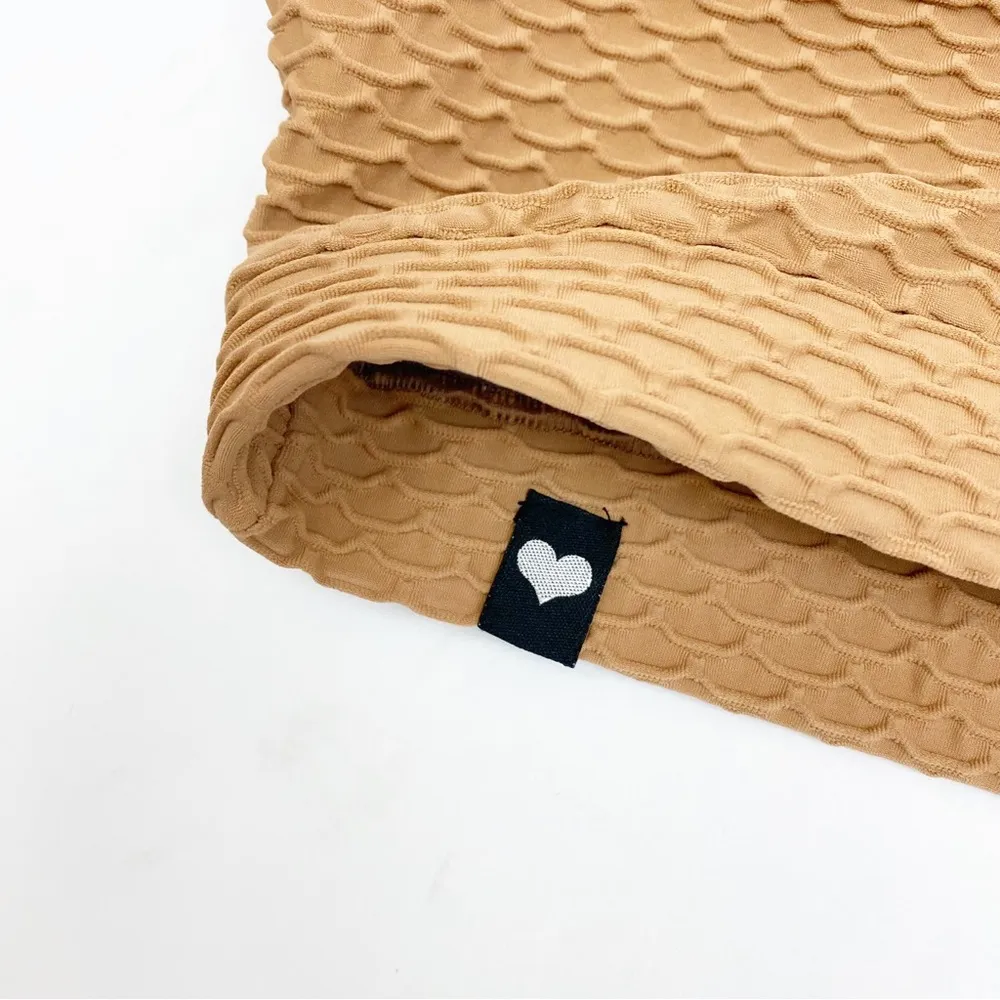 Booty By Brabants Croco Skin Reveal Crop Top Mocha Tan Tik Tok Famous - Image 8