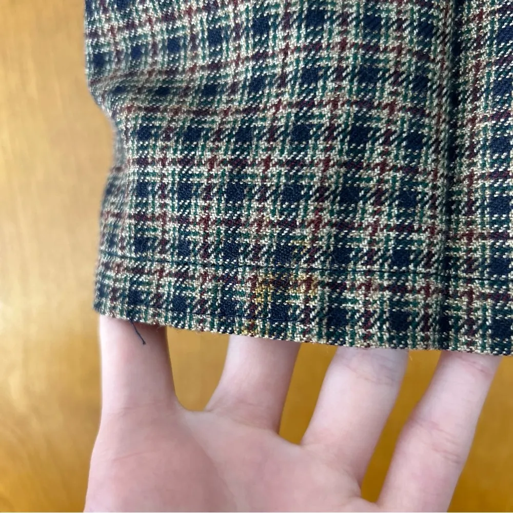 Vintage Liz Claiborne Plaid Mini Skirt Shorts Size 16 Petite Preppy Academia Y2K - Image 10