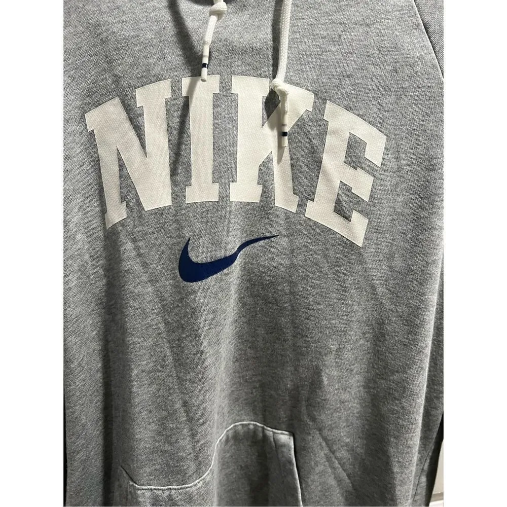 Nike Sportswear Essentials Fleece Pullover Hoodie Women MED Gray Blue - Image 2
