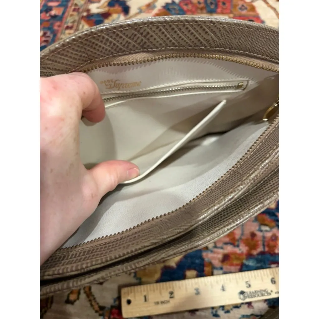 Vintage Bags by Supreme Patchwork Genuine Snakeskin Python Shoulder Bag 70s 80s Brown - Image 11