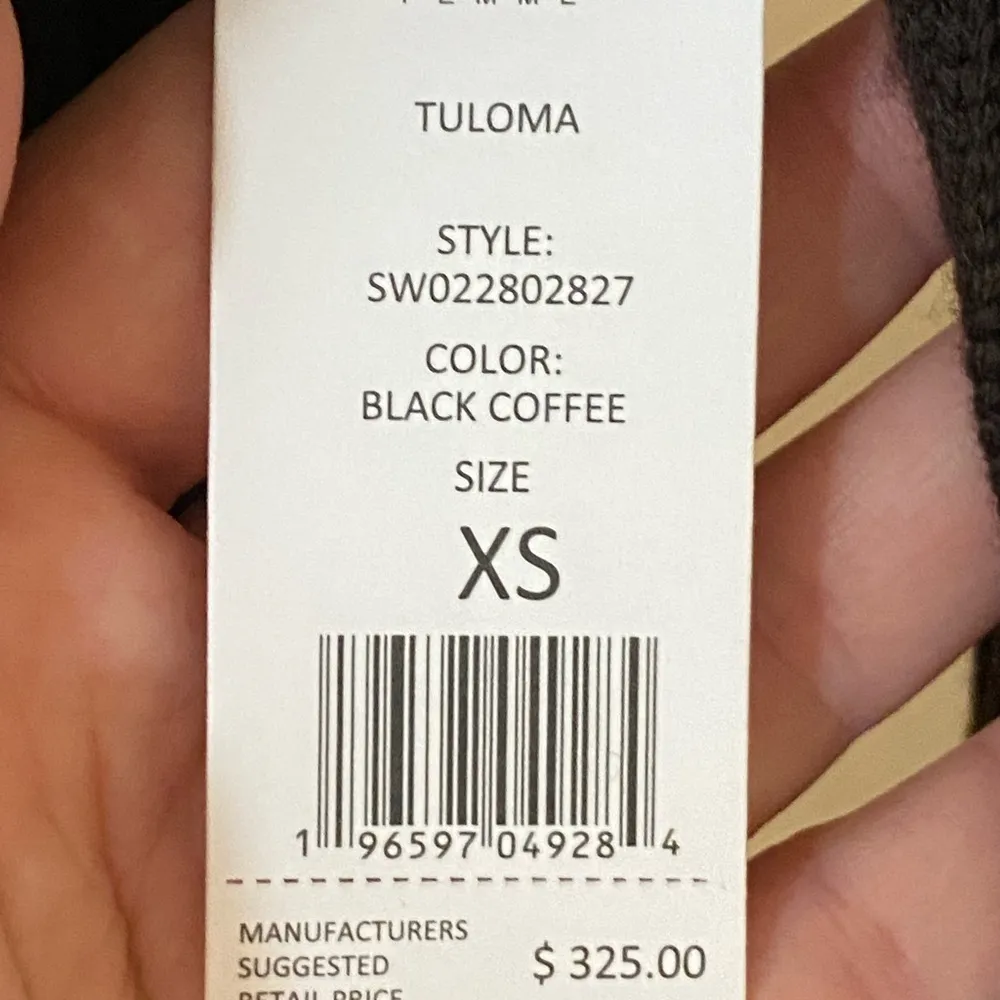 Equipment Femme Xmas black coffee brown Tumola wool ribbed sweater NWT - Image 7