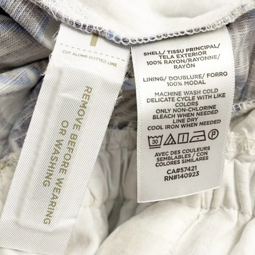 LOFT Floral Wide Leg Sleeveless Belted Jumpsuit Tropical Ivory Purple Size Large - Image 11