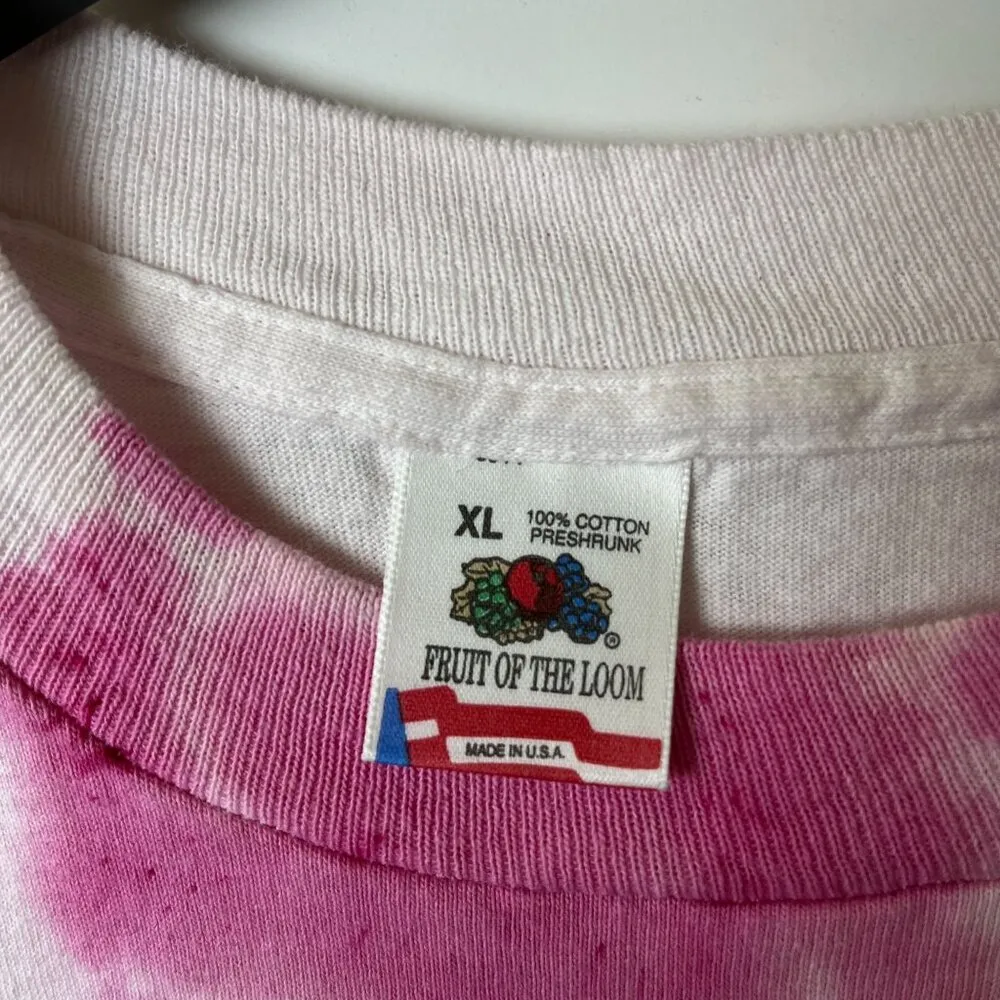 Vintage 90s Ducks Unlimited Macon Ladies T Shirt Large L Pink White Embroidered - Image 12