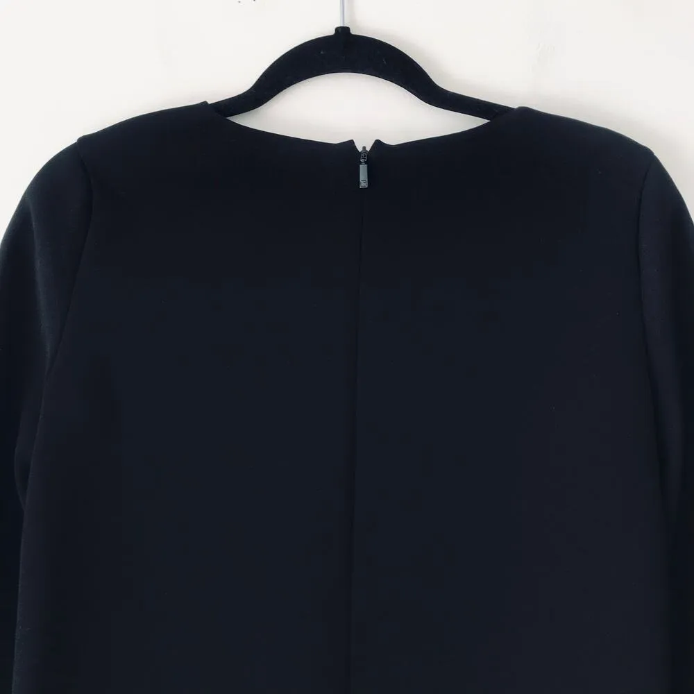 Lafayette 148 NY Velez Tiered Ruffle Sleeve Shift Crepe Dress Women Size P 0 2 - Image 9