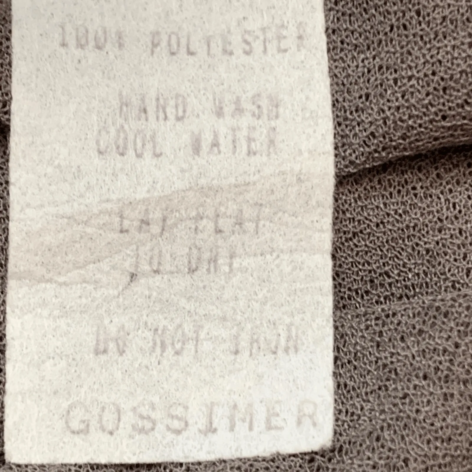 Y2K Ann Ferriday Los Angeles Gossimer Taupe Maxi Skirt Exposed Seam Sheer Fairy Gray - Image 8