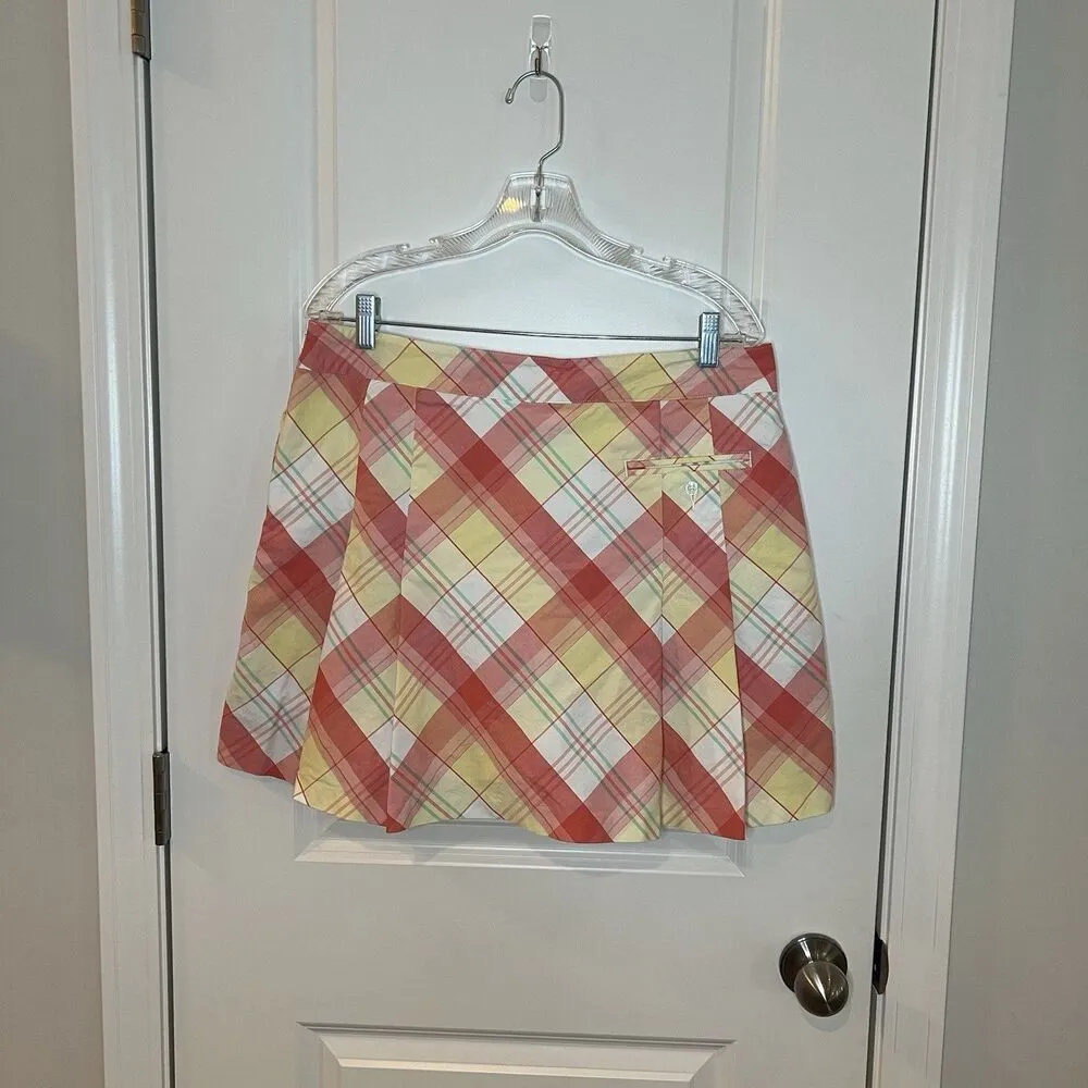 Lady Hagen Women’s Skorts Sz 12 Plaid Pleated - Image 2