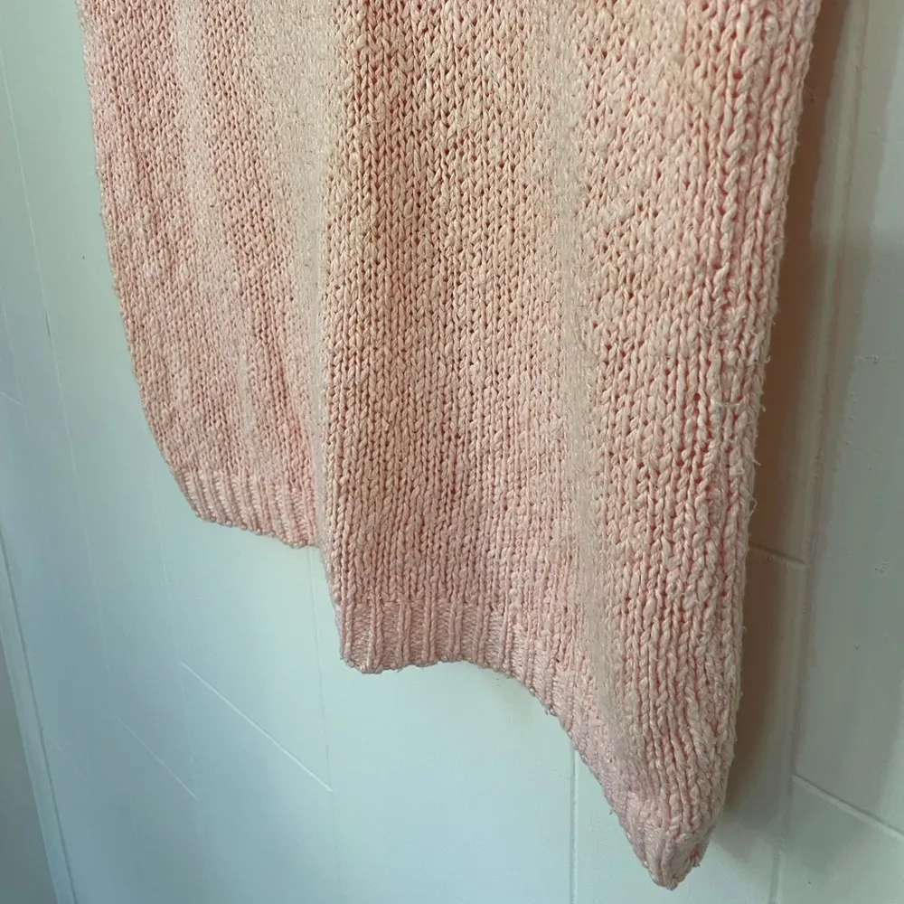 Vintage Pink Knit Sweater ~ Across America ~ Made In USA ~ 100% Cotton Size M - Image 8