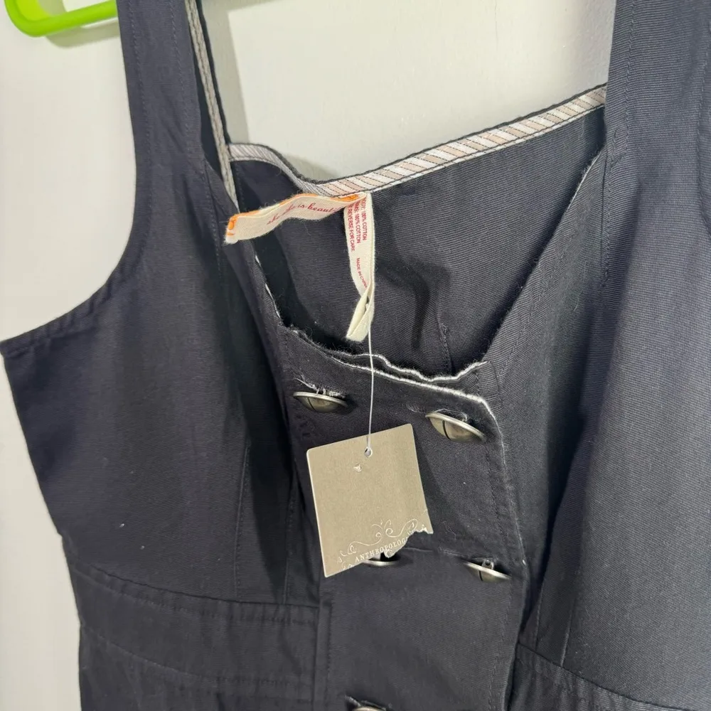 Anthropologie Maeve Double Button Lay Of The Land Trench Dress Size 8 - Image 7