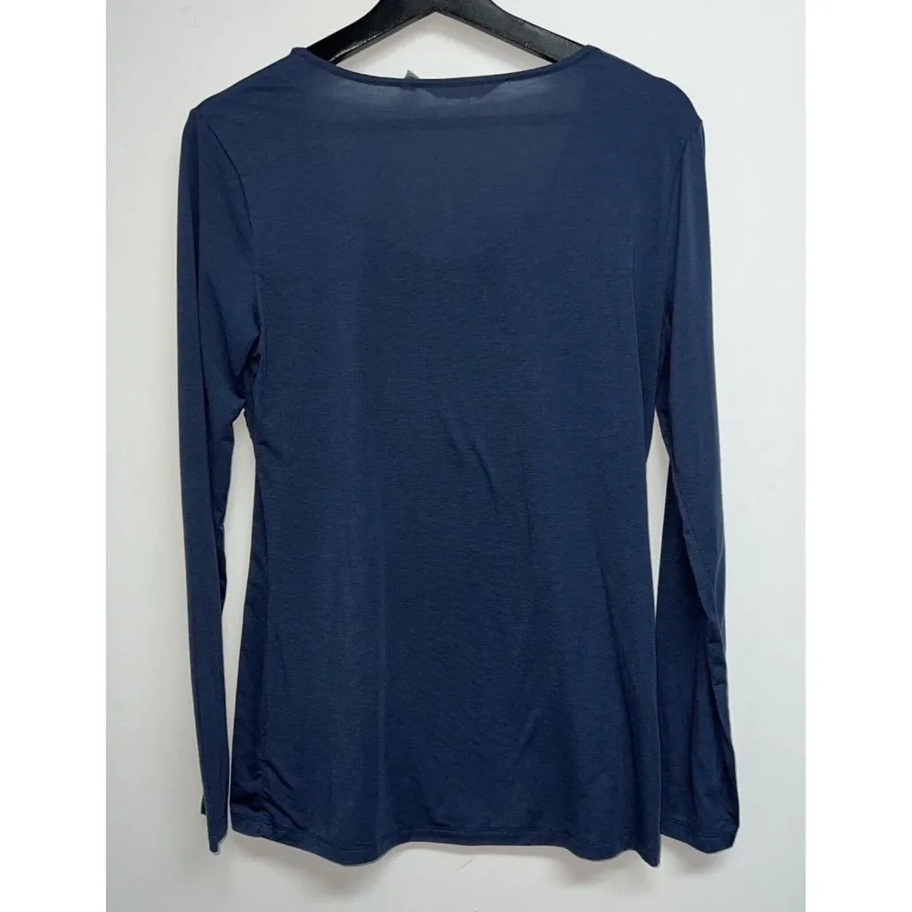 Athleta Essence Moonbeam Top Long Sleeve Tee Womens Size S Blue Pullover - Image 3