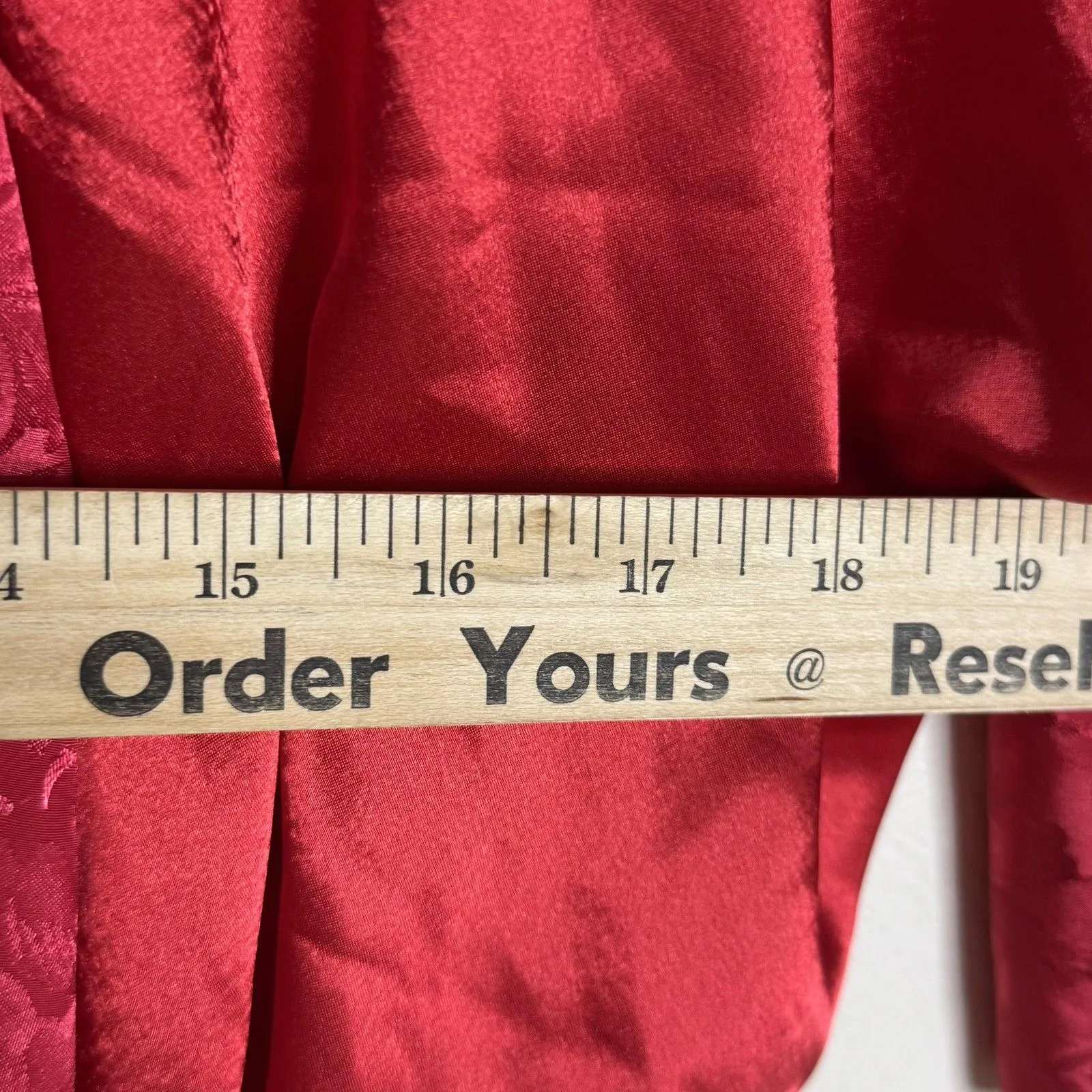 Victorias Secret Robe Womens One Size Red Satin Jacquard Floral Kimono Belted - Image 6