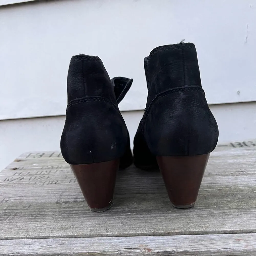 Frye Reina black suede cutout ankle booties 9.5 - Image 4