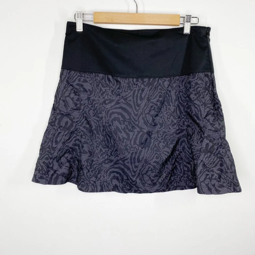 Annika Cutter & Buck Black Grey Printed Activewear Mini Skirt Women's Size 8 - Image 9