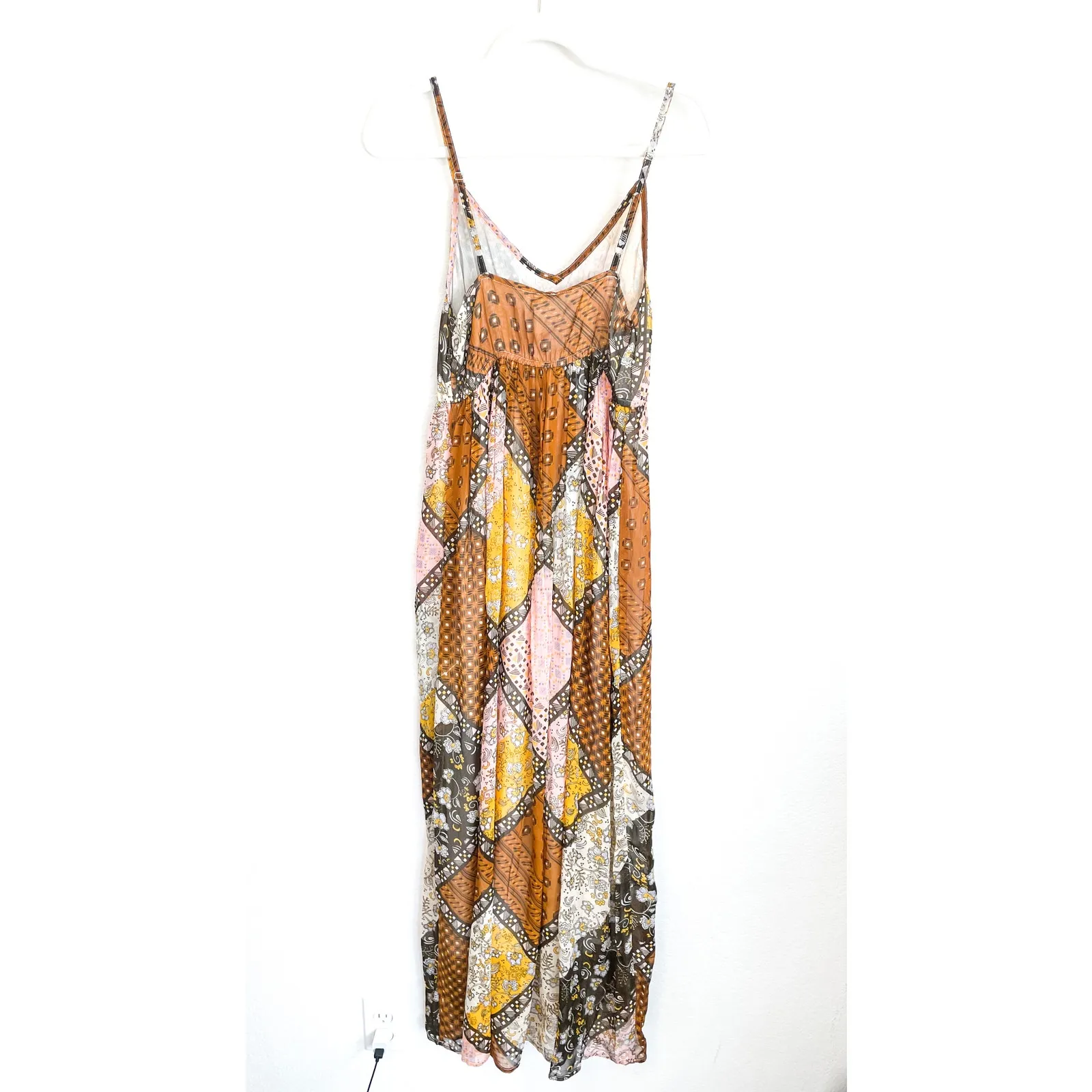 Raga Jenya Brown Boho Patchwork Maxi Dress - Image 6