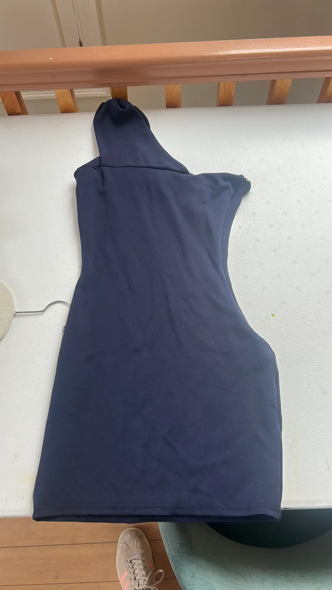 Revolve superdown Dress Mini Navy Blue one shoulder  - Image 2