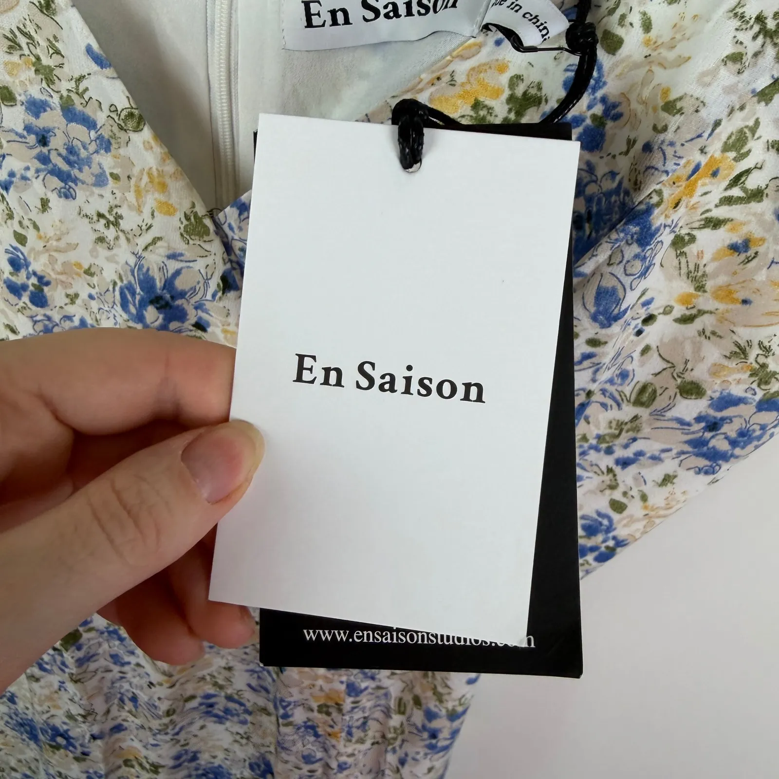 NWT En Saison Floral Midi Slip Dress Medium Cottage Feminine Wedding Romantic White - Image 10