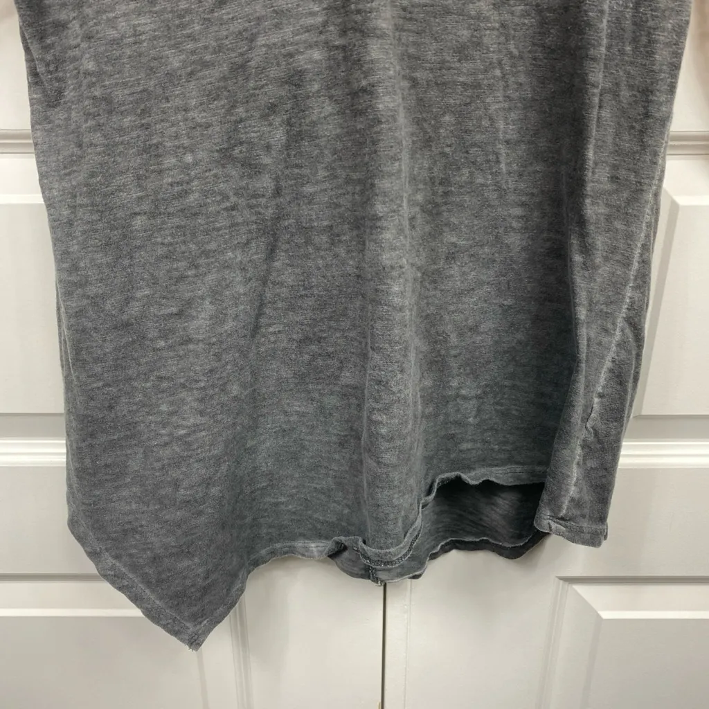 Whimsy Goth Long Sleeve Lace Sleeves Asymmetrical Shirt Black Top Lace Medium Gray - Image 4