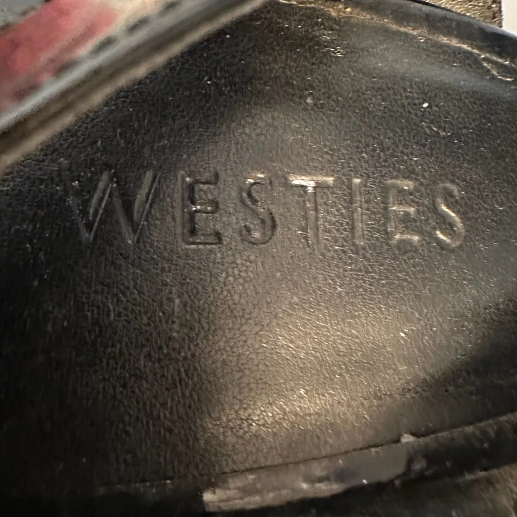 Westies Black with Multicolored Stripe Platform Wedge Sandals Size 9 - Image 16