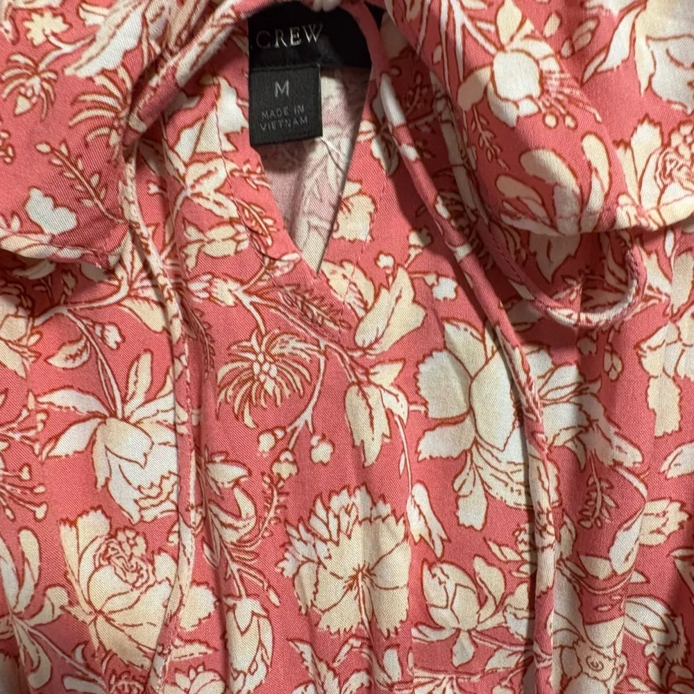 J Crew Dress Womens Medium Pink Floral Tiered Floral Maxi Dress Preppy NWT - Image 11