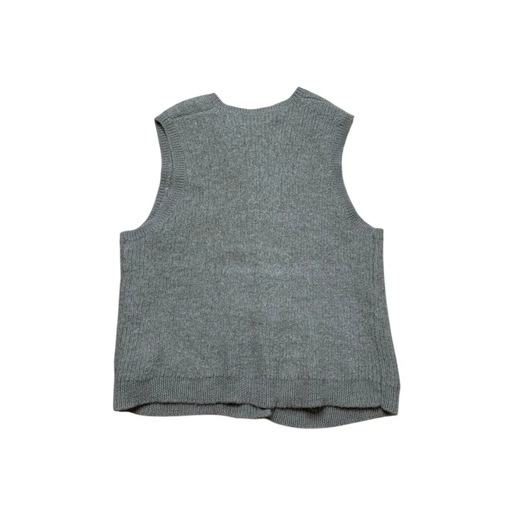 99s Vintage Eddie Bauer Wool Alpaca Ribbed Knit Round Neck Vest XL Tan - Image 2