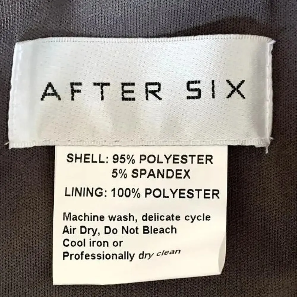 NWT After Six One Shoulder Spaghetti Strap Velvet Maxi Gown Dress 16 Caviar Gray - Image 10