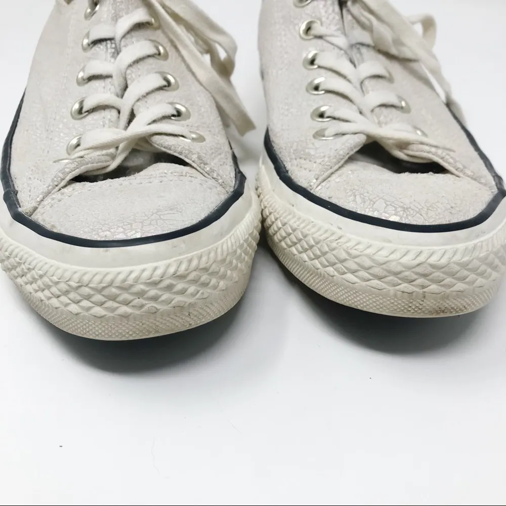 Converse All Stars CAS Crackled iridescent Leather Sneakers Shoes womens 7.5 - Image 98