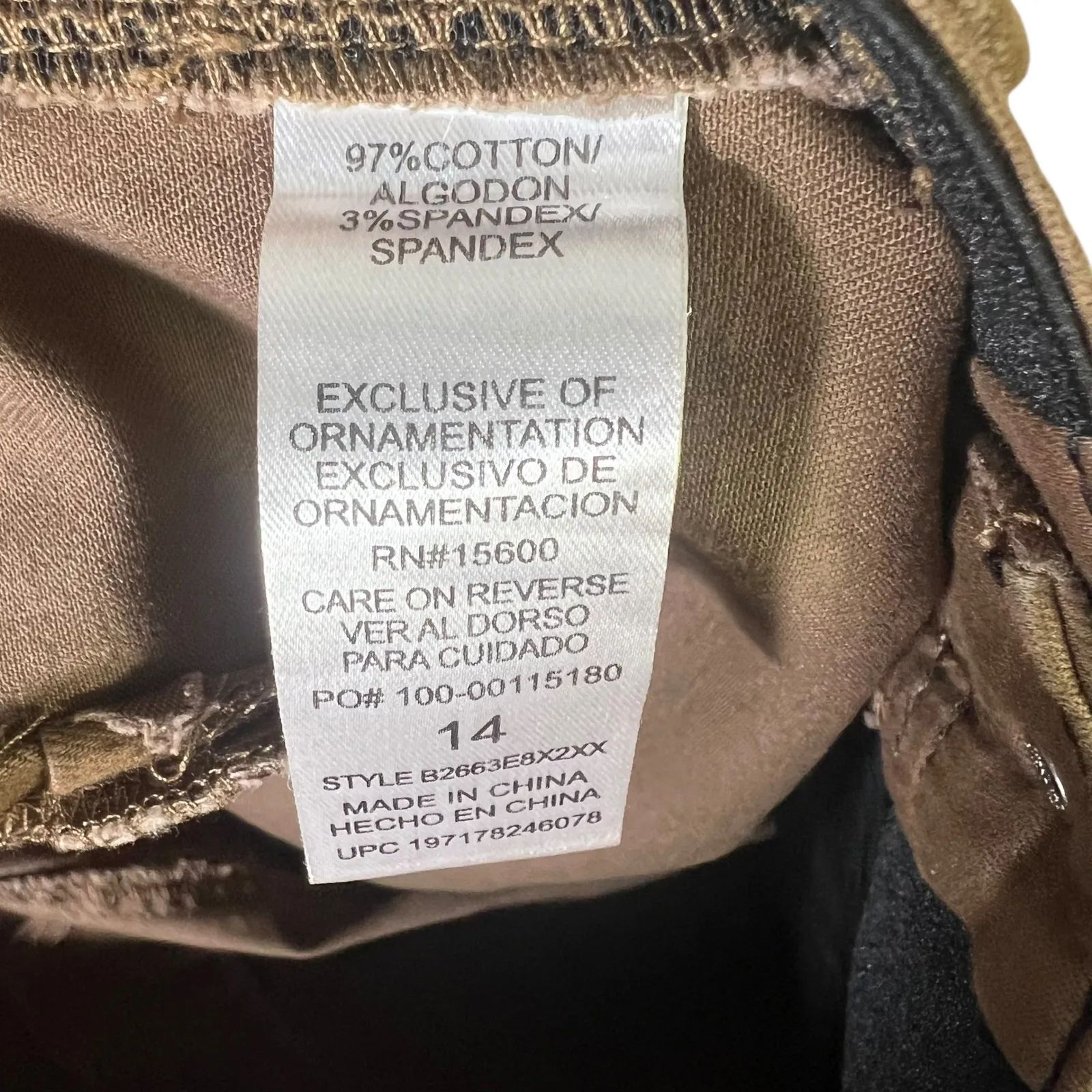 Democracy Womens Brown Cargo Pants "Ab" Technology Size 14 - Image 5