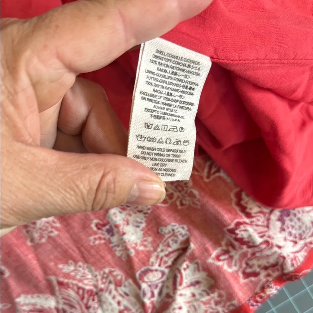 Free People Red Floral Long Sleeve Dress - Image 8