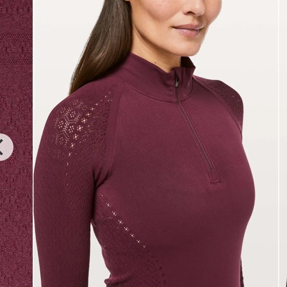 Lululemon  Reveal 1/2 Zip *Mindful Motion
Deep Ruby - Image 4