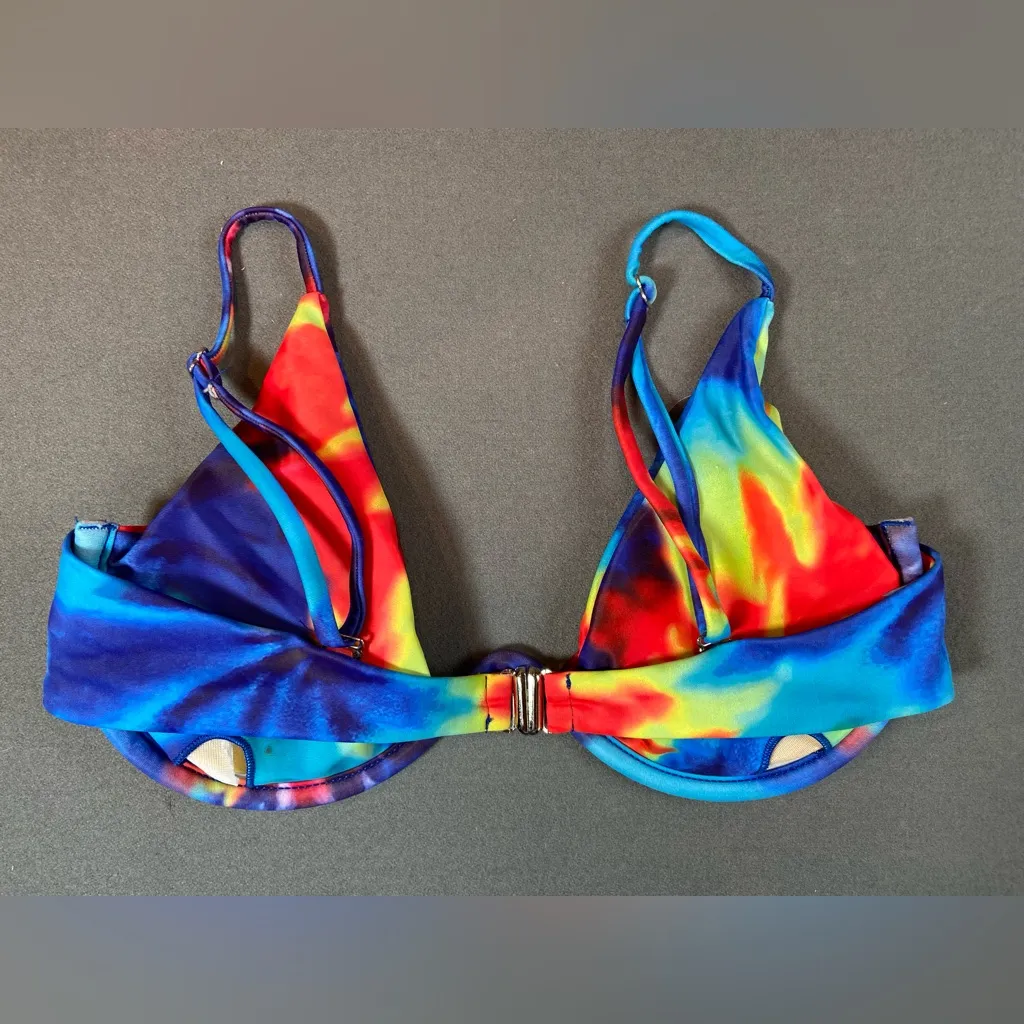 Zaful Tie Dye Underwire Bikini Set‎ Size Small - Image 4