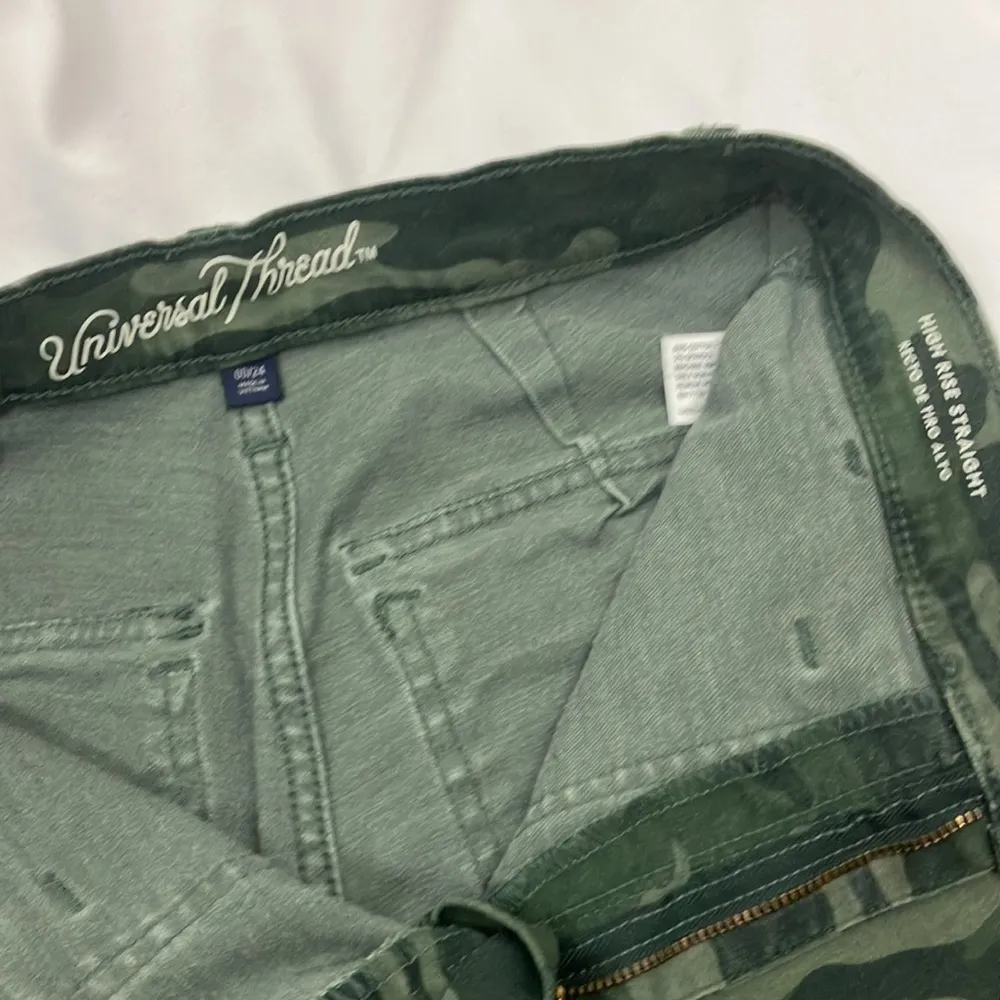 Universal Thread high rise straight camouflage pants size 24/00 (small) - Image 5