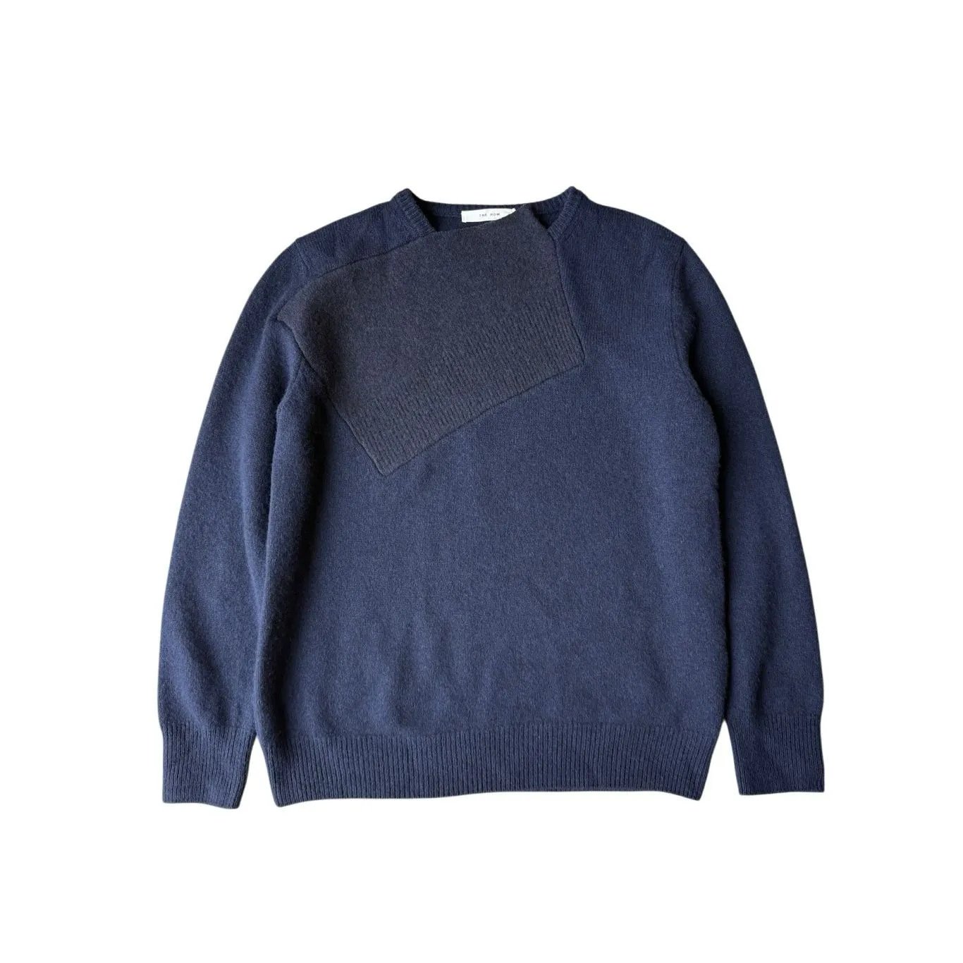 THE ROW Enid Wool And Cashmere Sweater In Navy Blue Size XS - Image 5