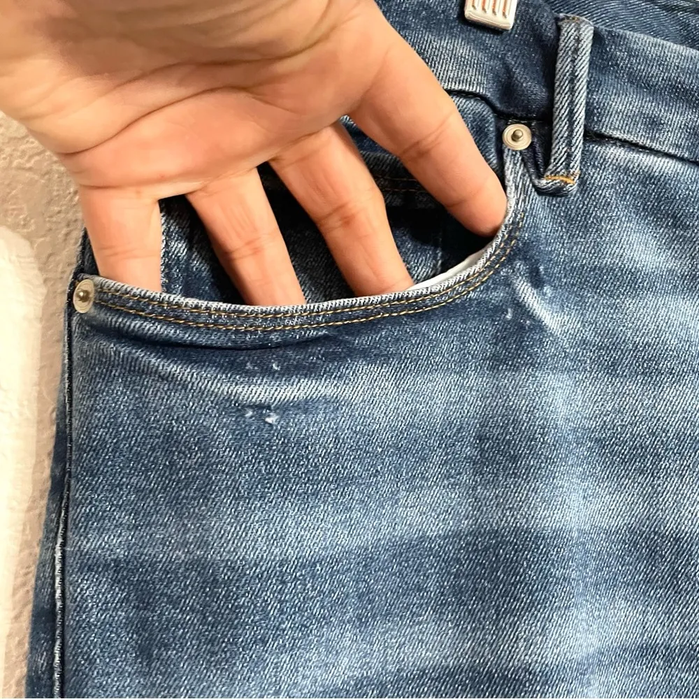 NWT Good American Women’s Jeans Denim Blue Skinny Stretch Frayed Cut Hem Size 20 - Image 5