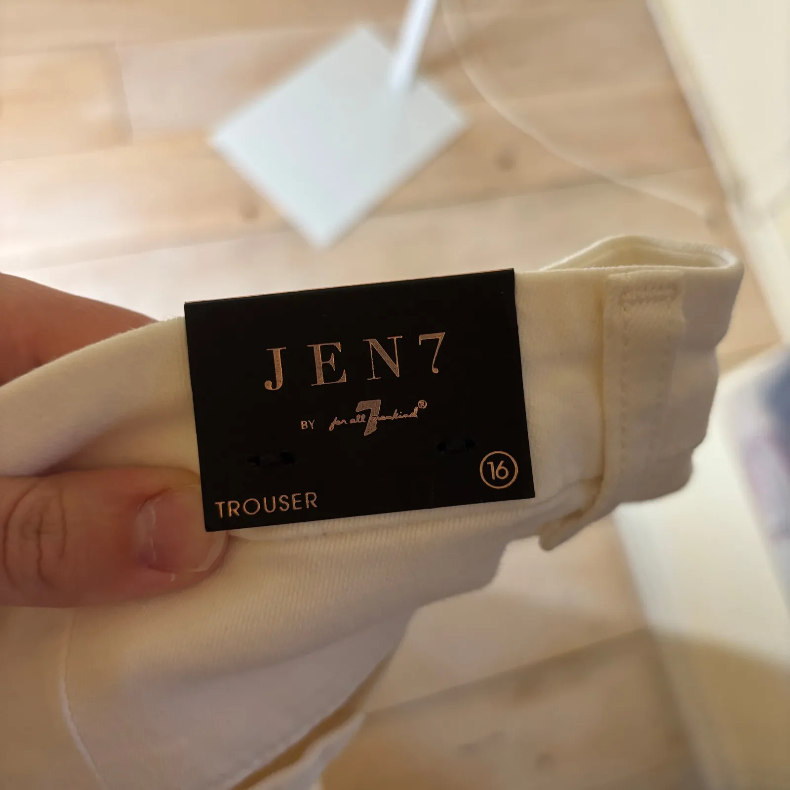 Jen7 by Seven for all Mankind NWT Women's White Trouser Pants Size 16 - Image 6