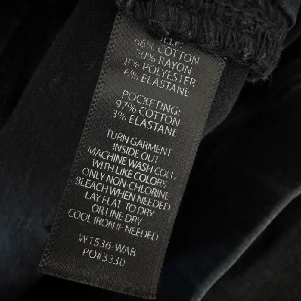 Betabrand 4-Pocket Yoga Denim Straight Leg Jeans  in Washed Black Size L - Image 11